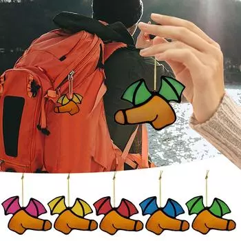 Зеркало заднего вида для дома, украшение для рюкзака, очаровательное украшение для автомобиля, аксессуары для зеркала заднего вида, украшение для автомобиля One Size красный