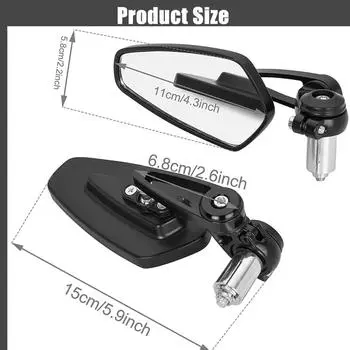 Зеркало заднего вида для мотоцикла, 22 мм, алюминиевое сплавное плоское стекло, вращающееся на 360 градусов, зеркало заднего вида, аксессуары для боковых зеркал для мотоцикла синий
