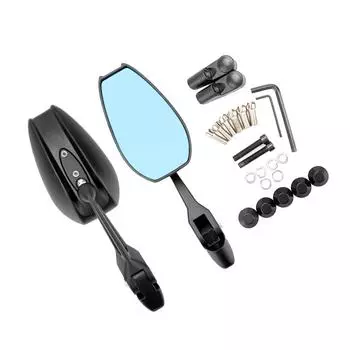 Зеркало заднего вида для мотоцикла из алюминиевого сплава, сменное, регулируемое на 360 градусов, универсальная деталь заднего вида для езды