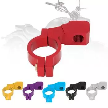 Зеркало заднего вида для мотоцикла, руль, зеркальное сиденье, боковое зеркало, адаптер, держатель, код диаметра 22 мм для мотоцикла, скутера красный