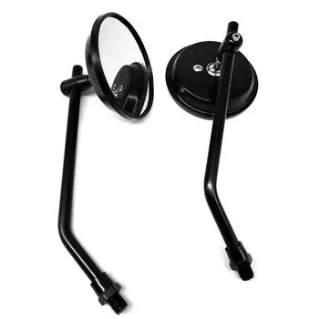 Зеркало заднего вида для мотоцикла, универсальные выпуклые зеркала заднего вида, поддержка вращения на 360 градусов для M10 серебряный