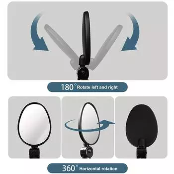 Зеркало заднего вида для велосипеда с регулировкой вращения на 360°, зеркало на руль, широкоугольное выпуклое зеркало, зеркало для велосипеда, аксессуары для езды