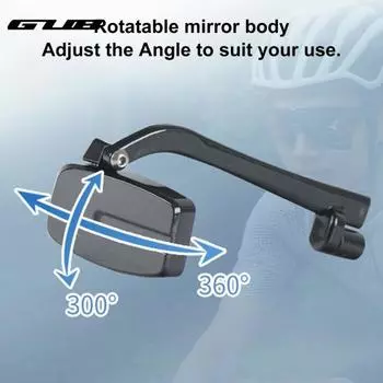 Зеркало заднего вида для велосипедного шлема, многоугольное регулируемое велосипедное стекло, зеркало заднего вида, устойчивый к царапинам аксессуар для езды на велосипеде, обеспечивающий безопасность дорожного движения чёрный