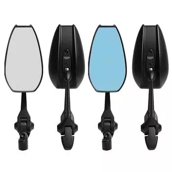 Зеркало заднего вида на конце руля для мотоцикла, регулируемое зеркало на конце руля для скутера белый