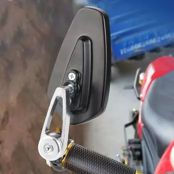 Зеркало заднего вида на руль, вращающееся на 360°, широкоугольное, синее стекло для руля 7/8 22 мм, антибликовое серебряный