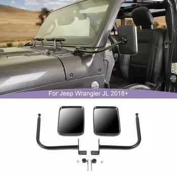 Зеркало заднего вида на шарнире двигателя для Jeep Wrangler JL Gladiator JT 2018, аксессуары для стайлинга автомобилей чёрный