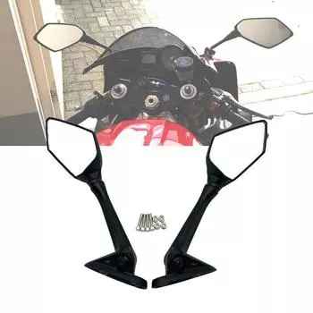 Зеркало заднего вида REALZION для мотоцикла, боковые зеркала заднего вида для слепых зон для Yamaha YZF-R3 YZF R25 R15 YZF-R25 YZF-R15 2013-2017 black чёрный