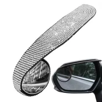 Зеркало заднего вида сбоку, регулируемое зеркало для слепых зон автомобиля, элегантные автомобильные аксессуары, круглое зеркало заднего вида сбоку белый