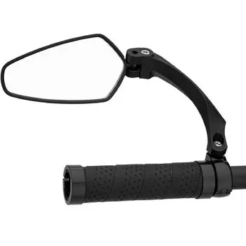 Зеркало заднего вида велосипедное ROCKBROS, устанавливаемое в торец руля, с широким обзором, легким и гибким обзором, зеркало для предотвращения аварий, зеркало, зеркало, выпуклое, вращение на 360 градусов, угол,