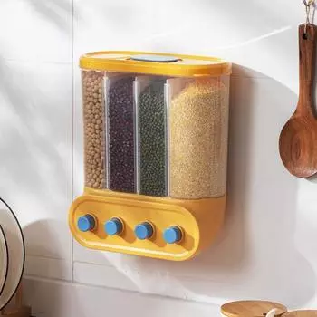 Зерновые банки, экологически чистые, прозрачные диспенсеры для хлопьев из АБС-пластика большой емкости для дома 4