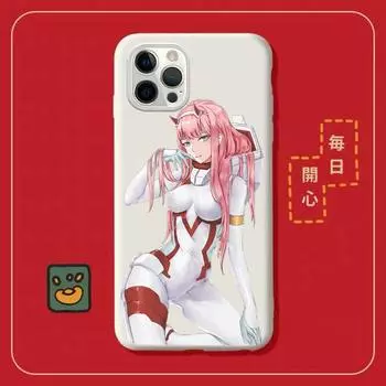 Чехол для телефона Zero Two Darling in the FranXX для iPhone 11 12 13 Mini Pro Xs Max 8 7 6 6S Plus X XR Solid Candy Color 6plus or 6splus