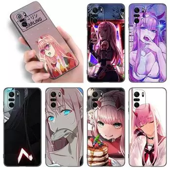 Чехол для телефона Zero Two Darling In The FranXX для Xiaomi POCO F2 F3 M2 M3 M4 X3 X4 Pro NFC F4 GT 5G F1 X2 C3 C31 C40 M5S черный чехол Xiaomi POCOphone F1