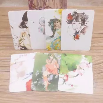 Zerong 50 шт. цветочных сережек и ожерелий, демонстрационные карточки, картонный набор ожерелий, кулон, упаковка, бирка, карточка 5x7 см 50CARD