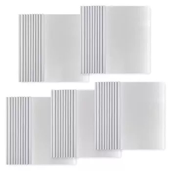 ZERONOWA Slide Rail Type Clear File Clear Holder Document Document Classification File Large Capacity (White/50 Books)