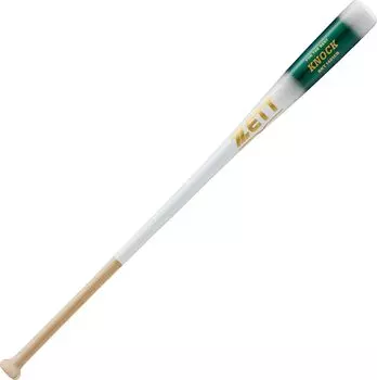 ZETT Baseball Bat Knock Wooden (Pak + Maple 4-sided) 89cm 530g Average Polarized White x Dark Green (1149) Made in Japan BKT1451CB