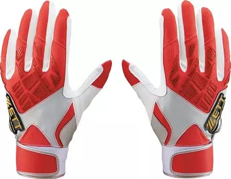 ZETT Baseball Batting Gloves Neo Status Red x Silver S Size BG798B Two-handed (6413)