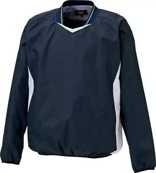 ZETT Baseball Long Sleeve Jumper Navy x White 150 BOV331J Boys V-Neck (2911A)