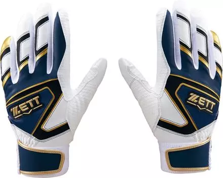 ZETT Batting Gloves Impact Z Batting Gloves for Both Hands Navy x White M BG19202 (2911)