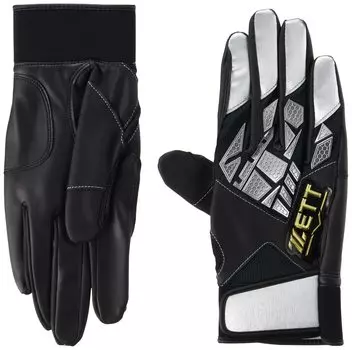 ZETT Batting Gloves Neo Status For Both Hands Black x Silver L Size BG798 (1913)