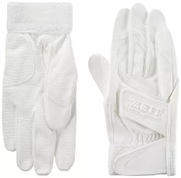 ZETT Batting Impact ZW для обоих, совместимых с перчатками для бейсбола High School Baseball White S BG419HS, поясом, руками, правилами, (1100), Размер,