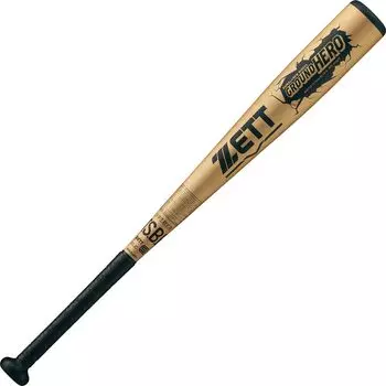ZETT Boys Baseball Softball Bat GROUNDHERO Metal (Super Duralumin) 74cm 500g Average Champagne Gold (8201) Made in Japan BAT74574