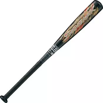 ZETT Boys Baseball Softball Bat Metal SWINGMAX Super Duralumin 72cm 410g Average Black (1900) BAT75512C