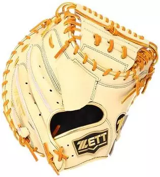 ZETT BRCB31422F Neo Status VL Soft Baseball Catcher Mitt, Black x Pastel Brown, Right Throw