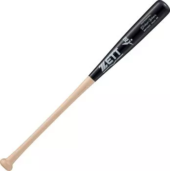 ZETT Hardball Baseball Bat Excellent Balance Wooden (Hard Maple) 84cm 880g Average Natural x Black (1219) Made in Japan BWT14554
