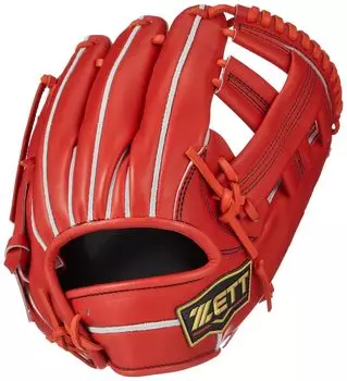 ZETT Rigid Baseball Glove Prostatus SE Player Naoki Yoshikawa Type Deep Orange Right Throw BPROG265S Second/Short (5800)