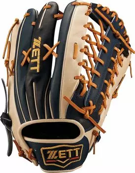 ZETT Soft Baseball Glove Pro Status Series for Left Black x Navy BRGB32477F (Glove) Outfielders, Throwers, (1929)