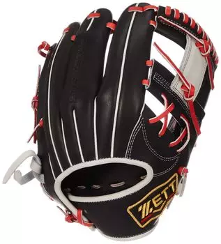 ZETT Soft Baseball Glove Prostatus Infielder Black x Gray Right Thrower BRGB32576S (1915)
