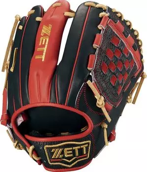 ZETT Soft Baseball Glove Prostatus Orange Right Pitch BRGB32550 (Glove) Second/Short Black/D