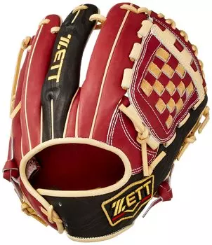 ZETT Soft Baseball Glove Prostatus Sosuke Genda Player Type Right Pitch Bordeaux Brown 4 BRGB32450 (Glove) Second/Short Brown/Pastel (4032) Size