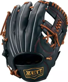 ZETT Soft Baseball Glove Soft Steer All Round B Right Pitch BRGB35350 (Glove) Black/Oak
