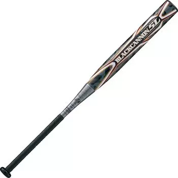 ZETT Softball Bat Black Cannon 5L FRP (Carbon) 84cm 670g Average Black x Silver (1319) BCT53214