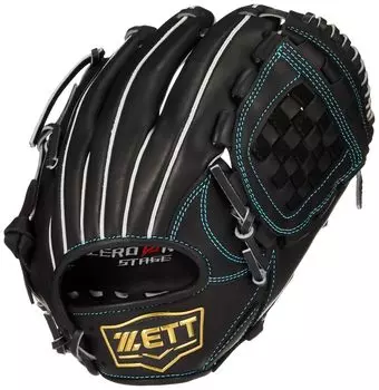 ZETT Softball Glove Zero One Stage for Pitchers and Black for Right Throwers BJGB71530S Boys Infielders, (1900) чёрный