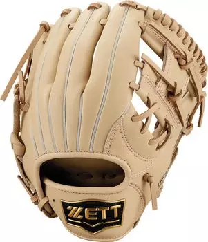 ZETT Youth Baseball Softball Glove Soft Steer Left Throwing Pastel Brown SS BJGB74410 (Glove) All-Round (3200) Size