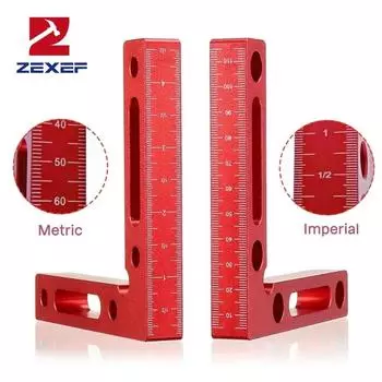 ZEXEF 1/2 шт. 90 градусов позиционирование квадратный квадратный зажим алюминиевый L-образный блок деревообрабатывающий зажим инструмент деревообрабатывающий квадратный позиционер