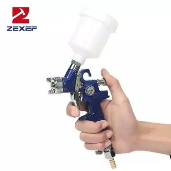 ZEXEF Автомобильная мебель Маленький краскопульт для ремонта синий 0,8 мм ручной краскопульт H2000 инструмент прецизионный пневматический инструмент для ремонта синий