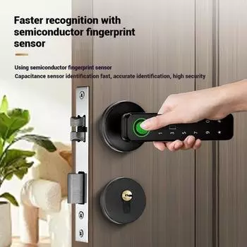 ZEXEF Smart Life APP пульт дистанционного управления смарт-отпечаток пальца пароль RFID IC карта замок засов для внутренней деревянной металлической двери дома чёрный