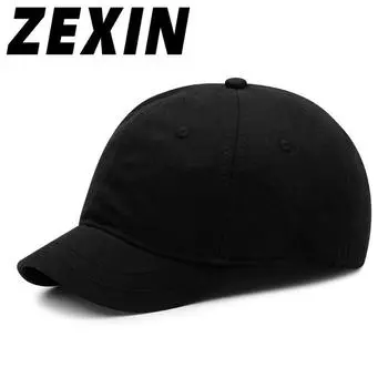 ZEXIN Простая однотонная уличная бейсболка с короткими полями для мужчин и женщин, шляпа от солнца, уличная шляпа для отдыха, конная шляпа с короткими полями, кепка с утиным языком 56-59cm хаки