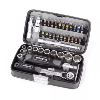 ZEYUAN 38 шт. Набор мини-ключей с трещоткой, дюймовые торцевые головки, набор бит для ремонта велосипеда, ручной инструмент 1/4