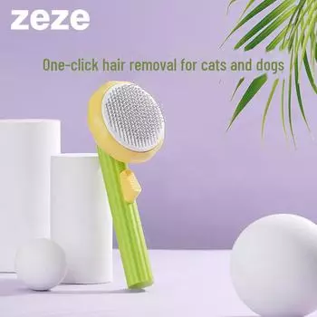 Zeze Universal Sunflower Pet Comb for Cats & Dogs - Hair Cleaning & Massage Tool