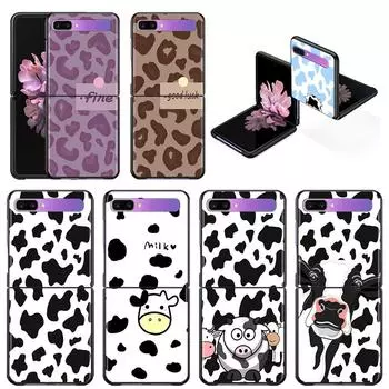 Zflip4 милый чехол для телефона с изображением коровы для Samsung Galaxy Z Flip 3 5G, черный чехол из ТПУ Caso Hard Fundas Samsung Z Flip