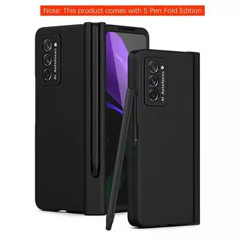 Zfold4 аксессуары для сотовых телефонов S чехол-ручка для Samsung Galaxy Z Fold 4 Fold4 Fold3 Fold 2 3 Fold2 Zfold4 пленка из закаленного стекла Капа for Samsung Z Fold 2 жёлтый