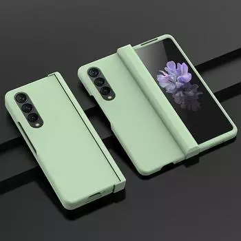 Zfold4 модный жесткий защитный чехол для Samsung Galaxy Z Fold4 Fold 4 Fold3 5g Fold 3 Zfold3 противоскользящие чехлы for Samsung Z Fold 3 жёлтый