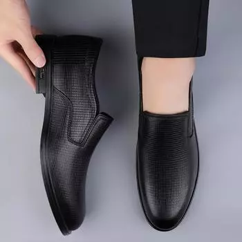 ZFTL Новые мужские туфли большого размера из коровьей кожи, мужские деловые туфли на шнуровке, мужские формальные туфли, модная мужская обувь 39 чёрный