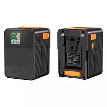 ZGCINE ZG-X160 Карманный аккумулятор с V-образным креплением, 14,8 В, 156 Втч, 10 500 мАч с 1,3-дюймовым IPS-экраном, аккумулятор с V-образным замком чёрный