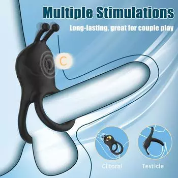 Zha Lock Essence Ring Charging Silicone Vibration Ring Remote Control Male Delay Ring Penis Ring Sex Toys