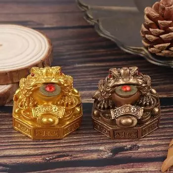 Жаба из чистой меди, найденная цикада, лягушка, статуи жабы, латунная голова животного, фигурка золотой